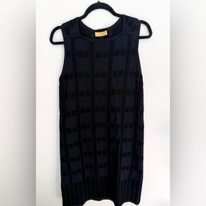 SoCa St. John Wool Blend Textured Knit Black Dress Size S